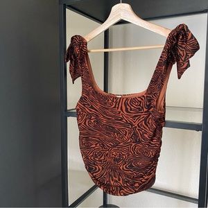 NWOT Free People Tie Shoulder Tank